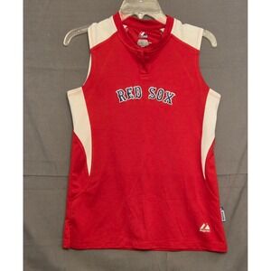 Majestic Boston Red Sox Sleeveless Tank Top Women's Size Small Red Cool Base‎